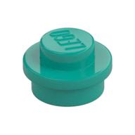 Plate Round 1 x 1 with Solid Stud (Dark Turquoise)