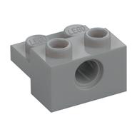 Technic Brick Special 1 x 2 with Pin Hole and 1 x 2 Plate (Light Bluish Gray)