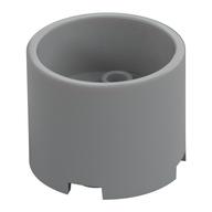 Brick Round 3 x 3 x 2 Recessed Center with 2 x 2 Studs and Axle Hole (Light Bluish Gray)