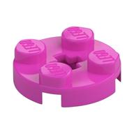 Plate Round 2 x 2 with Axle Hole Type 1 (+ Opening) (Dark Pink)