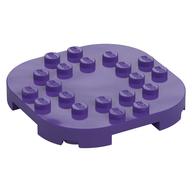 Plate Round Corners 6 x 6 x 2/3 Circle with Reduced Knobs (Dark Purple)