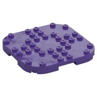 Plate Round Corners 8 x 8 x 2/3 Circle with Reduced Knobs (Dark Purple)