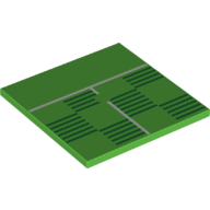 Tile 6 x 6 with Soccer Field, Side Line Print (Bright Green)