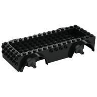 Vehicle Base 8 x 16 with Wheel Arches, Front and Side Studs, and 4 x 14 Recessed Studded Section, 5 Holes (Black)