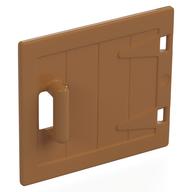 Duplo Door / Lid, Wood Effect (Medium Nougat)