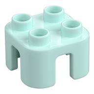 Duplo Chair with no Back / Stool (Light Aqua)