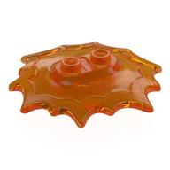 Plate Special, Wave / Power Burst / Flame, with Two Studs (Trans-Orange)