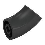 Brick Round 2 x 2 D. Tube with 45° Elbow and Axle Holes (Crossholes) at Each End [SHORT] (Pearl Titanium)