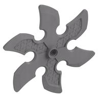 Large Figure Weapon 6 Blade Ninja Star / Shuriken (Flat Silver)