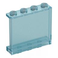 Panel 1 x 4 x 3 [Side Supports / Hollow Studs] (Opal Trans-Light Blue)
