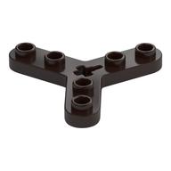 Technic Plate Rotor 3 Blade with Smooth Ends, 6 Studs, 1 Bottom Ridge (Propeller) (Dark Brown)