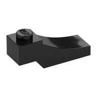 Brick Curved, 3 x 1 with 1/3 Inverted Cutout (Black)