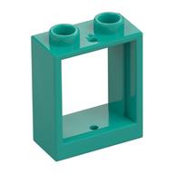 Window 1 x 2 x 2 Flat Front (Dark Turquoise)