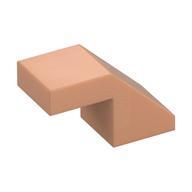 Brick Sloped 45° 2 x 1 with 2/3 Inverted Cutout and no stud (Nougat)