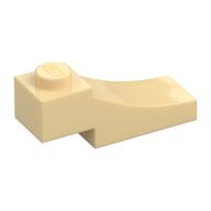 Brick Curved, 3 x 1 with 1/3 Inverted Cutout (Tan)