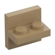 Bracket 2 x 2 with 1 x 2 Vertical Studs (Dark Tan)