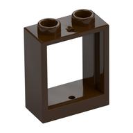 Window 1 x 2 x 2 Flat Front (Dark Brown)