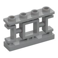 Fence 1 x 4 x 2 Ornamental Asian Lattice Square with 4 Studs (Light Bluish Gray)