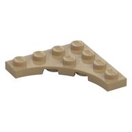 Plate Special 4 x 4 with 3 x 3 Quarter Round Cutout (Dark Tan)
