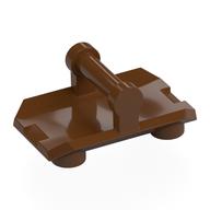 Plate Special / Shield Rectangular with 4 Studs, Handle (Reddish Brown)