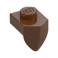 Plate Special 1 x 1 with Vertical Tooth (Reddish Brown)