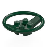 Steering Wheel with 4 Studs on Center (Dark Green)