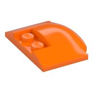 Brick Round 3 x 4 x 2/3 Triple Curved with 2 Sunk Studs (Orange)