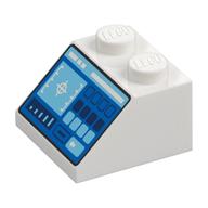 Brick Sloped 45° 2 x 2 with Computer Screen, with Crosshairs Print (White)