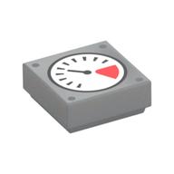Tile 1 x 1 with Gauge Print (Light Bluish Gray)