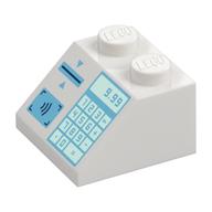Brick Sloped 45° 2 x 2 with Keypad, Card Slot, '9.99' Print (White)