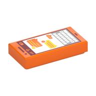 Tile 1 x 2 with Smart Phone, Texting Print (Orange)