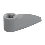 Technic Tooth 1 x 3 with Axle Hole [Hollow Underside] (Light Bluish Gray)