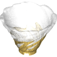 Cone Reverse, Spinner, with Marbled Glitter Trans-Clear Pattern (Pearl Gold)
