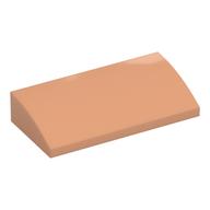 Brick Curved 2 x 4 x 2/3 No Studs, with Bottom Tubes (Nougat)