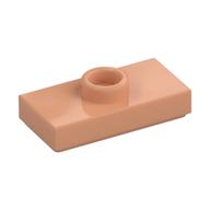 Plate Special 1 x 2 with 1 Stud with Groove and Inside Stud Holder (Jumper) (Nougat)