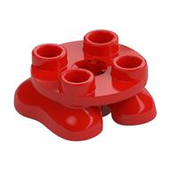 Feet, 2 x 2 x 2/3 with 4 Studs on Top (Red)
