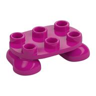 Feet, 2 x 3 x 2/3 with 6 Studs on Top (Magenta)