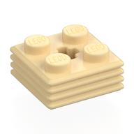 Plate Special 2 x 2 x 2/3 with Axle Hole and Grill on Sides (Haybale) (Tan)