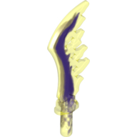Weapon Sword Serrated with Marbled Dark Purple Pattern (Trans-Neon Green)