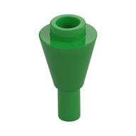 Cone 1 x 1 Inverted with Bar at Bottom (Ice Cream Cone) (Bright Green)