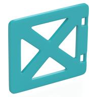 Duplo Door / Gate / Window with 'X' Supports (Medium Azure)