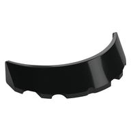 Windscreen 3 x 6 x 1 Curved with Rectangular Stud Holder in Bottom (Black)