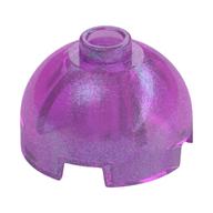 Brick Round 2 x 2 Dome Top, Hollow Stud (Opal Trans-Dark Pink)