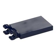 Tile Special 2 x 3 with 2 Clips without Tab between Clips (Dark Blue)