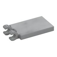 Tile Special 2 x 3 with 2 Clips without Tab between Clips (Light Bluish Gray)
