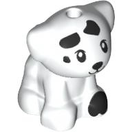 Animal, Dog Pup with Black Spots Print (White)
