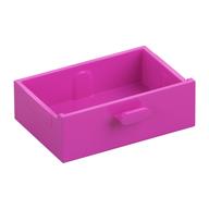 Cupboard 2 x 3 Drawer (Dark Pink)