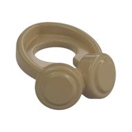 Minifig Neckwear Headphones (Dark Tan)