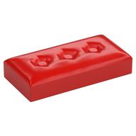 Duplo Tile 2 x 4 with Cushion Pattern (Red)