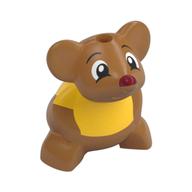 Animal, Mouse with Yellow Shirt Print (Medium Nougat)